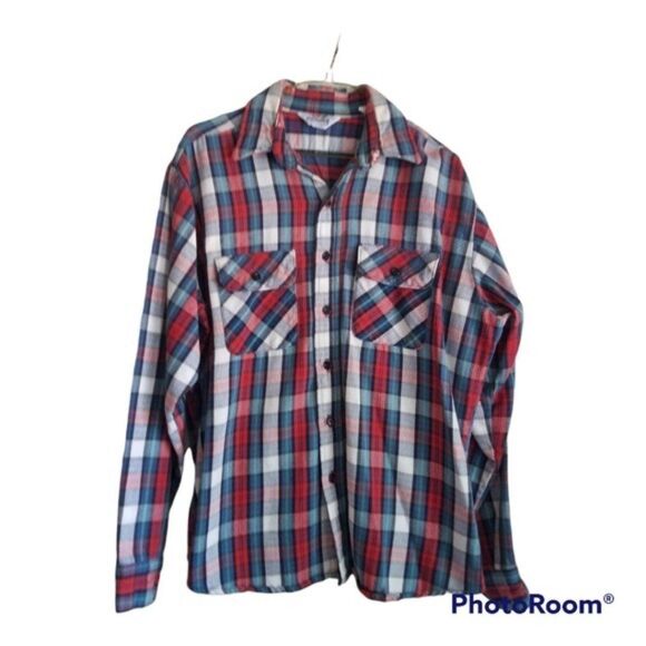 Vintage Men's Flannel Shirt Size 16-16-1/2" - Picture 1 of 7